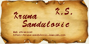Kruna Sandulović vizit kartica